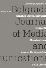 Cover of Belgrade Journal of Media and Communications