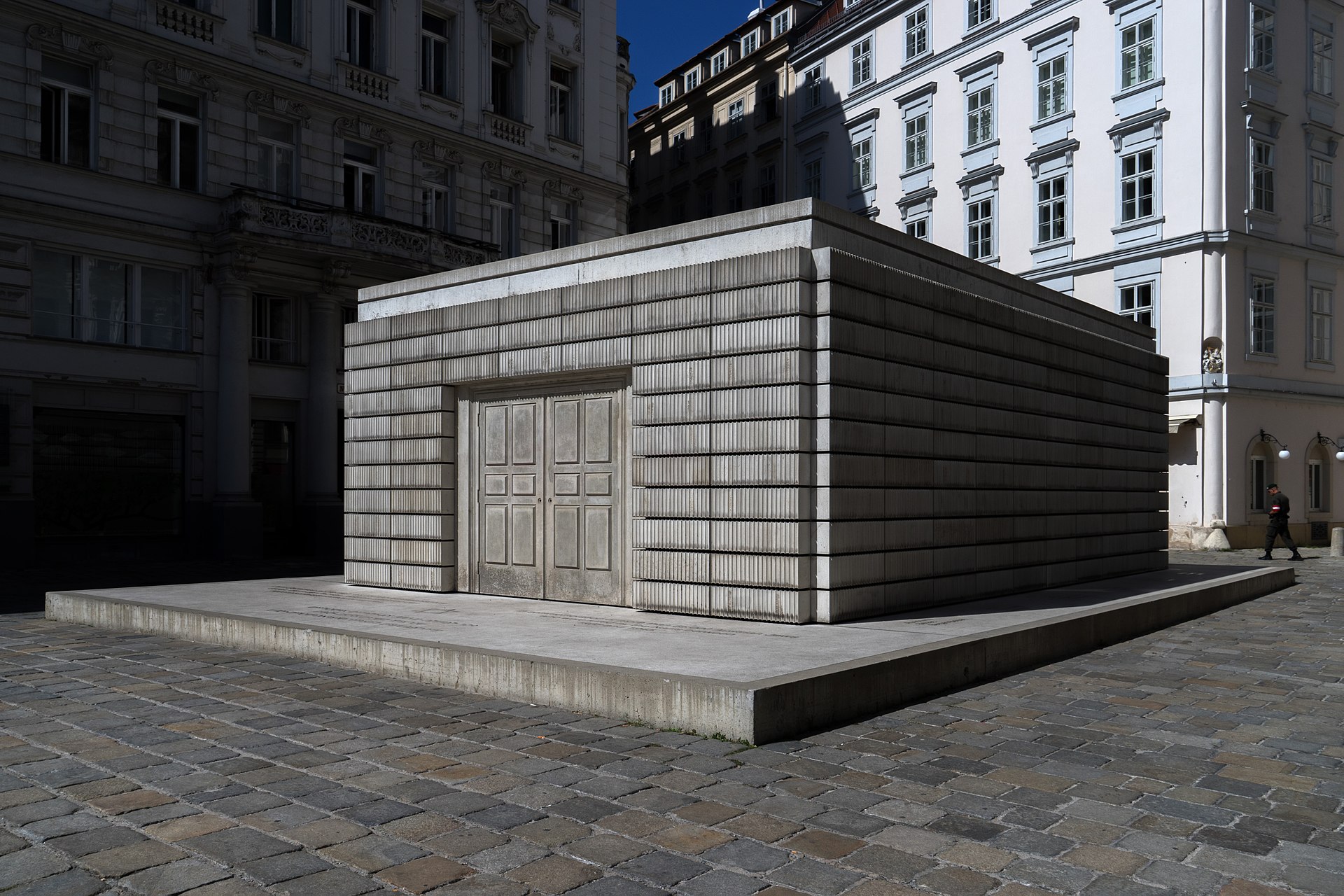 Judenplatz Holocaust Memorial in Vienna, Austria